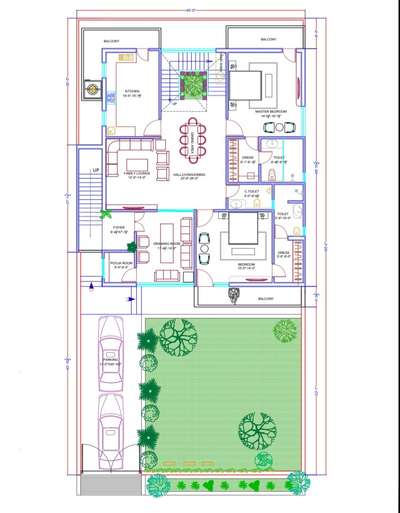 45*90 North facing  #2DPlans #Architectural&Interior