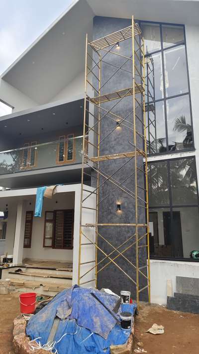 gray fogg wall Texture Painting #WallDecors #TexturePainting #texturework #MrHomeKerala #homeinterior #keralahomedecor #keralahomeinterial