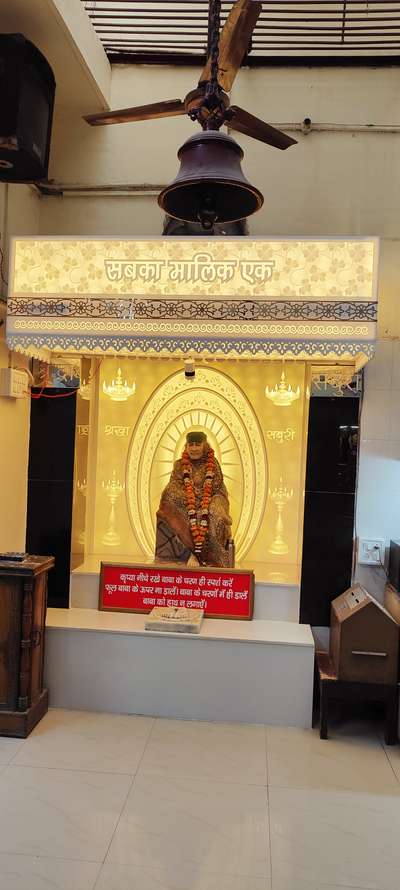 Sai Baba mandir Corian Works with Backlight 3d design