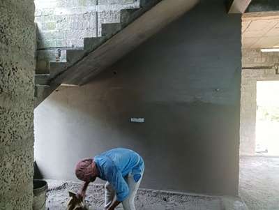 ongoing plaster works