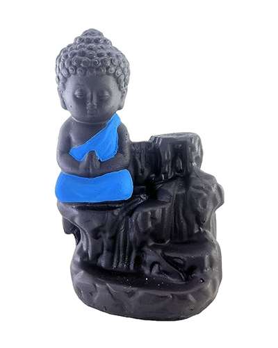 Meditating Baby Monk Buddha Smoke Fountain with 11 Free Backflow Smoke Cone Decorative Showpiece Idols & Gift Item

#interior #decor #ideas #home #interiordesign #indian #colourful##incenseholder#smokefountain#gift #decorshopping