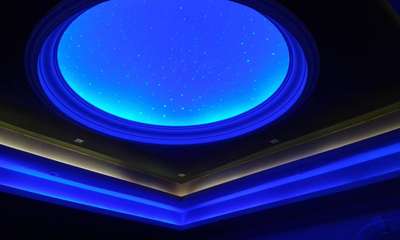 Optic fibre lighting for ceilings and home theatre