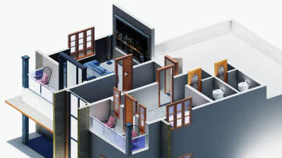 ##3dsection of first floor