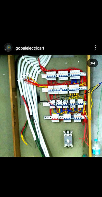 panal board for a baar,restorent, hotel only one floor there is lots of  3 phase AC and the kichen has heavy load equipment and machinery. this is not the finished work we have to done this work when restorent was open.  #Electrician #Electrical #electricalwork