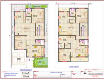 35 by 60 duplex house plan | 35 x 60 house plan | #35x60ft #houseplan #HouseDesigns #gharkenakshe #vastuhouseplan #2000sqftHouse #modernhousedesigns #FloorPlans #best_architect  #NorthFacingPlan