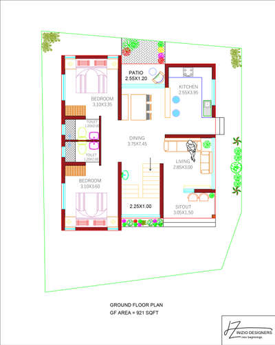 3.9 cent plot 

#iniziodesigners  #newbeginnings #2BHKPlans