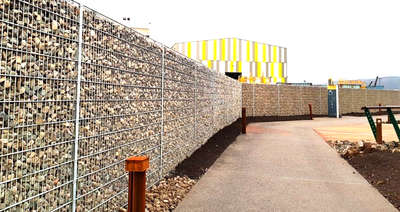Gabions walls 
Replacing traditional walls with style and efficiency.
#fence #quickfence #gabionwall #GardeningIdeas