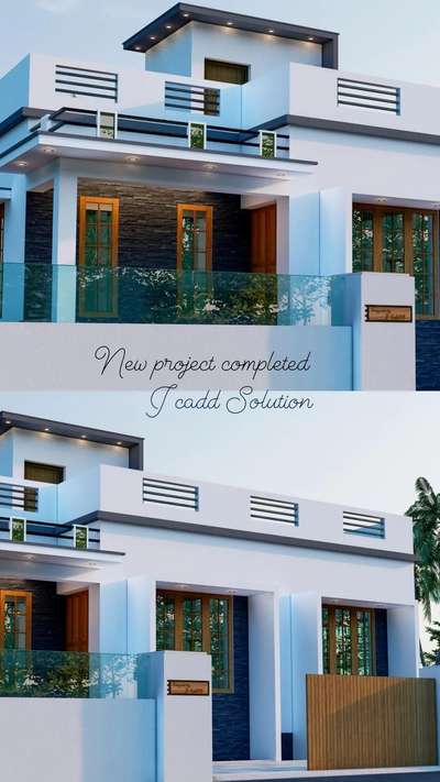 New exterior design 
#jcadd #exterior_Work #KeralaStyleHouse #ElevationHome #3d