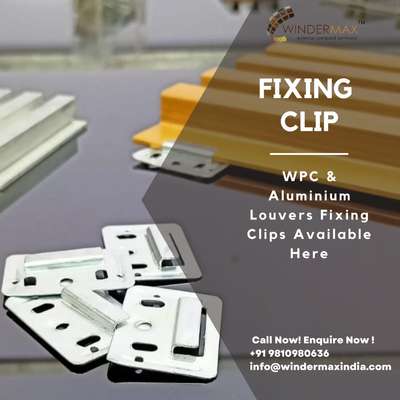 Louvers Fixing Clips Available Here.
.
.
#aluminiumlouvers #aluminium #Exterior #wpcinterior #louvers #elevation #Interiordesigner #Frontelevation #modernexterior  #Home #Decor #louvers #interior #aluminiumfin #fins #hpl #clips #clip #fixingclip #louversclips #wpclouvers #homedecor  #elevationdesign #architect #interior #exteriordesign #architecturedesign #fin #interiordesigner #elevations #drawing #frontelevation #architecturelovers #home #aluminiumfins
.
.
For more details our all products please visit websites
www.windermaxindia.com
www.indianmake.co.in 
Info@windermaxindia.com
or call us on 
8882291670 9810980278

Regards
Windermax India