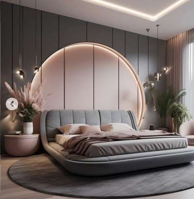 bedroom curvy decor #BedroomDecor  #MasterBedroom  #KingsizeBedroom  #BedroomIdeas  #backwalldesign