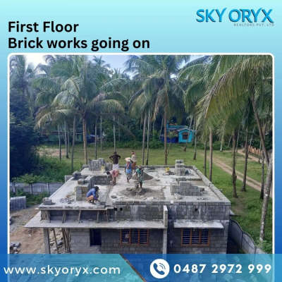 First floor brick works going on in our house project.

Client: Mrs. Ambili Ravi
Area: 2300sqft.

For more details
☎️ 0487 2972999
🌐 www.skyoryx.com

#skyoryx #builders #buildersinthrissur #house #plan #civil #construction #estimate #plan #elevationdesign #elevation #quality #reinforcedconcrete  #excavation #newhome