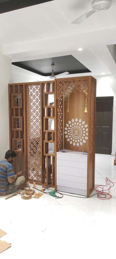 Storage WallPartition with Pooja room set.
9778414200/7907857334-call.