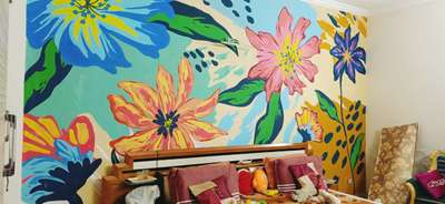 wall painting  #indiadesign #art  #AcrylicPainting #WallPainting