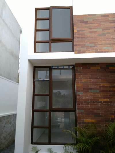 Coloured UPVC Toughened Glass Windows  