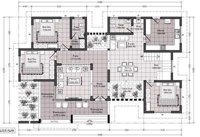 model plan #2d_design #ground floor -1956 square feet  #first floor - 934 square feet #total area -2 890square feet.