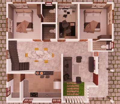 #3DPlans  #groundfloorplan #3d