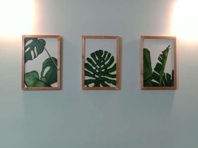 tropical  leaves painting # canvas  paintings # tropical  leaves # wooden frames #