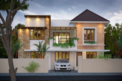 #KeralaStyleHouse #ElevationHome #3ddesigns #ElevationDesign #creatveworld #Simplestyle