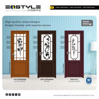 𝗗𝗘𝗦𝗜𝗚𝗡𝗘𝗥 𝗚𝗟𝗔𝗦𝗦 𝗗𝗢𝗢𝗥𝗦🚪

❞ഈടും ഉറപ്പും ഭംഗിയും ഒപ്പത്തിനൊപ്പം ചേർന്നുകൊണ്ട് വൈവിധ്യമാർന്ന ഡിസൈനുകളിൽ ℙ𝕍ℂ & 𝕦ℙ𝕍ℂ ഡോറുകൾ!❞

✔️𝙋𝙑𝘾 𝘿𝙀𝙎𝙄𝙂𝙉𝙀𝙍 𝙂𝙇𝘼𝙎𝙎 𝘿𝙊𝙊𝙍𝙎 (𝙂𝙡𝙤𝙨𝙨𝙮 𝙁𝙞𝙣𝙞𝙨𝙝)

✔️𝙪𝙋𝙑𝘾 𝘿𝙀𝙎𝙄𝙂𝙉𝙀𝙍 𝘿𝙊𝙊𝙍𝙎 (𝙇𝙖𝙢𝙞𝙣𝙖𝙩𝙚𝙙 𝙒𝙤𝙤𝙙𝙚𝙣 𝙁𝙞𝙣𝙞𝙨𝙝)

✔️𝙈𝙄𝙉𝙄 𝙋𝙑𝘾 𝙂𝙇𝘼𝙎𝙎 𝘿𝙊𝙊𝙍𝙎 (𝙈𝙖𝙩 𝙁𝙞𝙣𝙞𝙨𝙝)














#enstyledoors #pavaratty #thrissur #kerala

#doors #steel #pvc #upvc #frp #fiber #wpc #wood #panel #curtain #blinds #home #decor #interior #windows #pvcdoors #designerdoors #glassdoors #mouldeddoors #steeldoors #maindoors #securitydoors #bathroomdoors #bedroomdoors #upvcdoors #upvcwindows