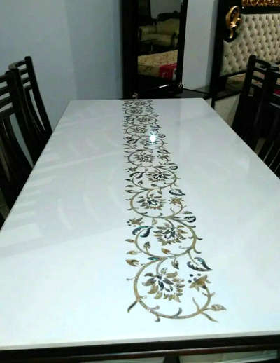 Stone Inlay Art Table Top #Delhihome  #delhiinteriors  #jaipurinterior  #udaipur_architect  #noidaintreor  #gurugraminteriors  #gurgaondesigner  #gurgaoninteriordesigner