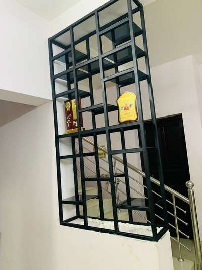 1” square tube partition wall (glass racks)