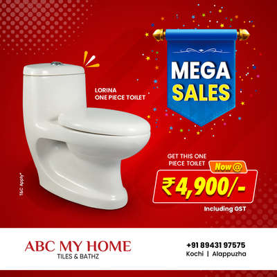 ABC MY HOME 'MEGA SALES' ഓഫർ ഇതാ തുടങ്ങി കഴിഞ്ഞു. നിങ്ങളുടെ വീട്ടിലേക്ക് ആവശ്യമായ ടൈൽസ് സാനിറ്ററി വെയർ ഉത്പന്നങ്ങൾ മികച്ച വിലക്കുറവിൽ വേഗം സ്വന്തമാക്കൂ. ഓഫർ ലഭിക്കുവാനായി ABC MY HOME കൊച്ചി, ആലപ്പുഴ ഷോറൂമുകൾ ഉടൻ സന്ദർശിക്കൂ.

കൂടുതൽ വിവരങ്ങൾക്ക് 91 89431 97575 എന്ന നമ്പറിൽ ബന്ധപ്പെടാവുന്നതാണ്.

#tiles #sanitaryware #plumbing #bathroomfittings #kitchen #home #homesweethome #kitchentop #showroom #offers #discounts #shopping #abc #abcmyhome #trending #trendingreels #trendingoffer #megasales #reels #kerala #kochi #alappuzha #eramalloor #india