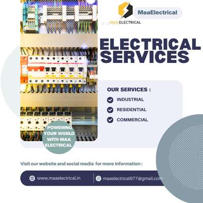 #MaaElectrical
#ElectricalSolutions
#ReliableElectricians
#ElectricalServices
#SafeAndEfficient
#PoweringYourHome
#ElectricalRepairs
#InnovativeElectrical
#ExpertElectricians
Your trusted partner for all electrical solutions! At MAA Electrical, we specialize in delivering top-notch electrical services for residential, commercial, and industrial needs. With a team of skilled professionals and a commitment to quality, we ensure safe, reliable, and efficient solutions tailored to your requirements.

Our Services Include:

Electrical Installations
Repairs and Maintenance
Wiring and Rewiring
Energy-Efficient Solutions
Emergency Electrical Support
Customer satisfaction and safety are our top priorities. Whether it’s a minor repair or a large-scale project, MAA Electrical is here to provide expert service you can count on.

Contact us today to get started!