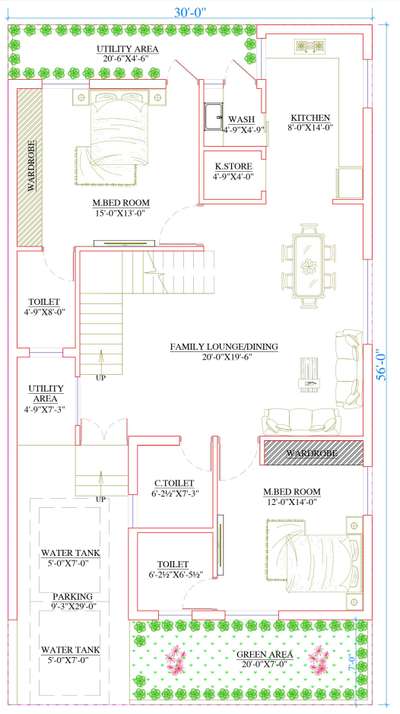 # Call Now 9649489706.👇👇
 # 30x56 Feet Plot
 #West Facing Plot.
 # Ground Floor Plan...