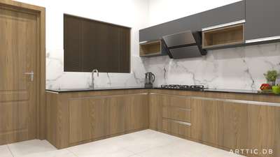 modular kitchen made by using 710 grade BWP Ply with mica laminate finish 
 #KitchenIdeas  #ModularKitchen  #mica  #profilehandles  #KitchenCabinet  #KitchenInterior