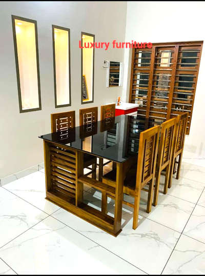# daing tebl  teak wood 
with chair  
10 year warranty   
9539300523