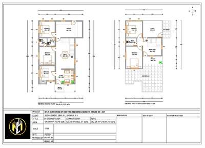 Split drawing for existing Building 

Mastercraft Engineering devlopers 

#FloorPlans 
#two-story 
#2D_plan 
#drawings 
#plan
#5bhk 
#floorplan