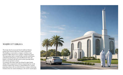 Proposed Masjid design at Varkala, Trivandrum.

 #HouseDesigns  #Designs  #Architectural&nterior