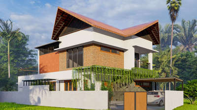 #Architect  #architecturedesigns  #exteriordesigns  #tropicaldesign  #Landscape  #keralastyle  #keralaplanners  #keralaarchitectures