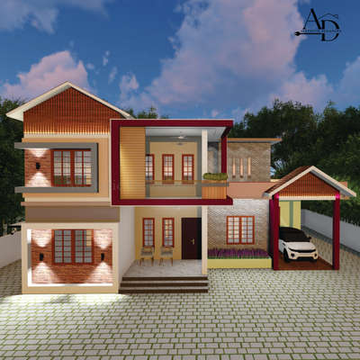 Project 5.2 #4bhk 7cent plot #ContemporaryHouse #tvm
 #3ddesigning #sketchup #lumion #3drending #3delevations #modernhouses #tvm #3DPlans #realisticviews