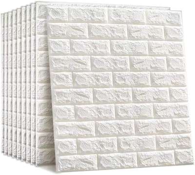 *3D wallpaper - pvc foam brick desing *
3D wallpaper brick desing  -  70X77cm
3D pvc foam wallpaper. 

5.8 sq. Feet area covered by one pcs.