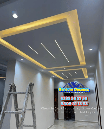 Rs 58/sqft
 #GypsumCeiling  #FalseCeiling  #LivingroomDesigns  #Dining/Living  #BedroomCeilingDesign