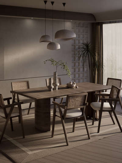 As the evening unfolds in our cozy dining room, every meal turns into a celebration, reminding us that happiness is homemade 
#InteriorDesigner  #DiningTable  #DiningChairs  #diningroomconcept