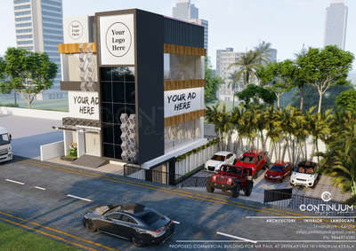 3D of a 4 storey building renovation work
