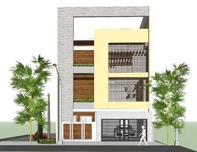 front elevation for 28' wide residence.
.
.
.
#residence3d #residentialinteriordesign #residencekerala #Residencedesign #residencelandscape