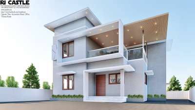 Our new Modern house design, Location: Kariattukara, Thrissur district. Bed rooms - 4 Nos, Two storied residence, Builtup area - 1890.0 sq.ft  #modernhousedesigns  #ContemporaryDesigns  #Best_designers  #best_architect