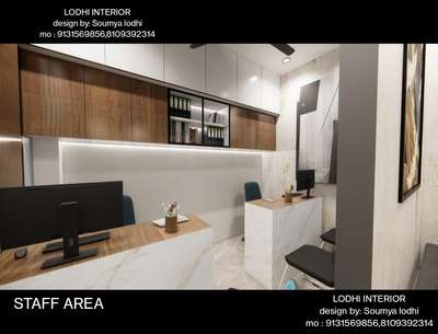 LODHI INTERIORS
BY: SOUMYA LODHI
MO: 9131569856
office staff area design