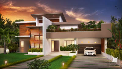 exsterior of a contemporary house