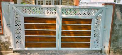 3mm ACP wooden sheet new gate 
#Weldingwork #welder_house #gateDesign #gate_fabrication