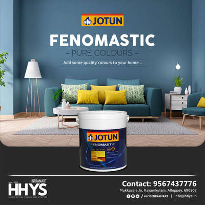 ✅ JOTUN PAINTS

Jotun Fenomastic Pure Colours , Add Some quality colours to your home.

Visit our HHYS Inframart showroom in Kayamkulam for more details.

𝖧𝖧𝖸𝖲 𝖨𝗇𝖿𝗋𝖺𝗆𝖺𝗋𝗍
𝖬𝗎𝗄𝗄𝖺𝗏𝖺𝗅𝖺 𝖩𝗇 , 𝖪𝖺𝗒𝖺𝗆𝗄𝗎𝗅𝖺𝗆
𝖠𝗅𝖾𝗉𝗉𝖾𝗒 - 690502

Call us for more Details :

+91 95674 37776.

✉️ info@hhys.in

🌐 https://hhys.in/

✔️ Whatsapp Now : https://wa.me/+919567437776

#hhys #hhysinframart #buildingmaterials #jotunpaints #jotun #paints
