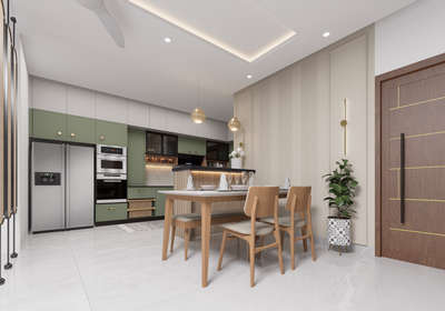 "Where olive meets light grey : a serene kitchen blend that's as fresh as it is stylish 
.
Client : Prajwal and Esita
Location: Modern spaces,Dommasandra,Chambenahalli,Bengaluru
Concept done for Diya interiors
#interiordesign #interiorconsultant #interior #interiorbanglore #architectureanddesign #archidaily #archlovers #interiordecor