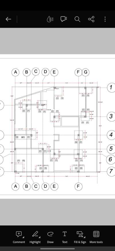 Coloumn layout Plan. 
#structuraldesign #HouseConstruction #coloumn_footing #Architect #architecturedesigns