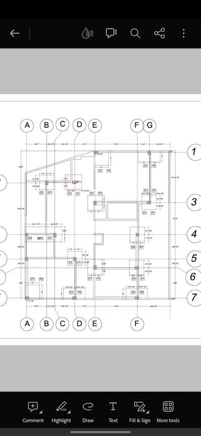 Coloumn layout Plan. 
#structuraldesign #HouseConstruction #coloumn_footing #Architect #architecturedesigns
