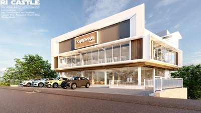 Our New design of commercial building, Builtup area: 16000 sq.ft, Location. Wadakkanchery, Thrissur, Ref: https://www.facebook.com/ricastleunit/ #commercial_building #shoppingmall #commercial