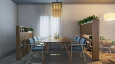 Modern Dining Area  #InteriorDesigner  #RectangularDiningTable  #HomeDecor  #best3ddesinger  #3dvisualizer