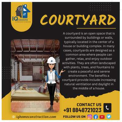 COURTYARD
Contact Us +91 8848721023
#trivandrum #constrution #home #designs #inetriordesigning #iqdesignshome #iqdesignsconstruction #courtyard #iqdesignsinterior